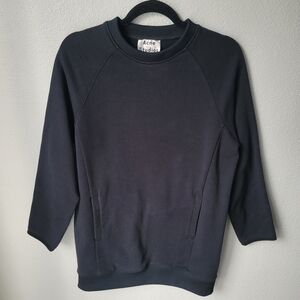 Acne Studios Crew Neck Fiera U Fleece Sweatshirt Dress Size XSmall Color Black